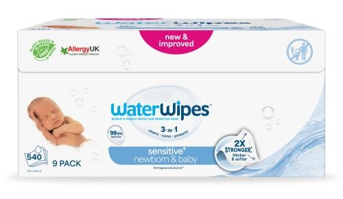 Chusteczki nawilżane 99,9% wody WaterWipes BIO 9x60 dla dzieci