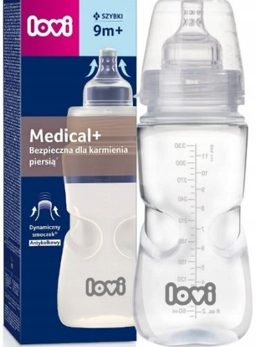 Lovi Butelka Medical 330ml + Smoczek 9m+ 21/561