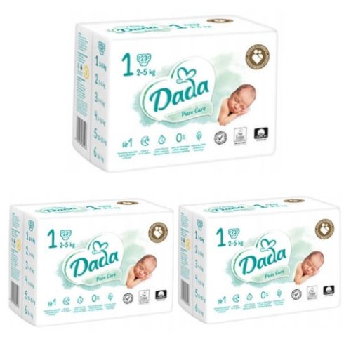 Pieluszki Dada Pure Care Rozmiar 1 69 szt.